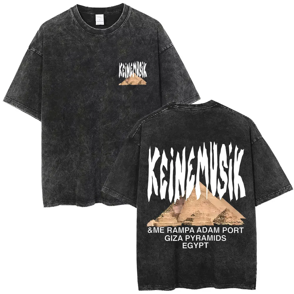 

Винтажная потертая летняя футболка с принтом Keinemusik X Pacha, мужская повседневная хлопковая футболка с круглым вырезом для мужчин и женщин, футболка большого размера в стиле хип-хоп