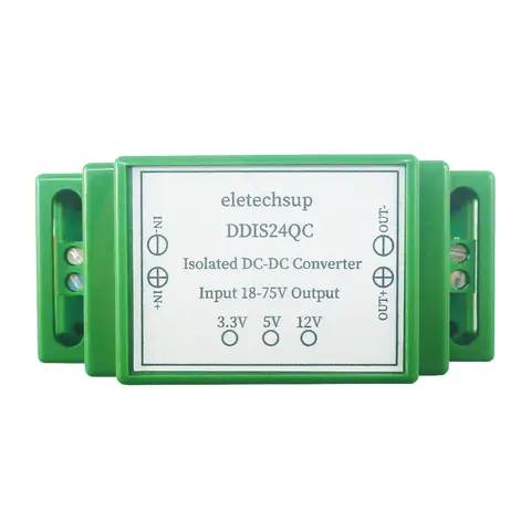 15W DC 24V 36V 48V to 12V 5V 3.3V DIN Rail Isolated Power Supply Module DC-DC Buck Converter for PLC RS485 IO Relay LED