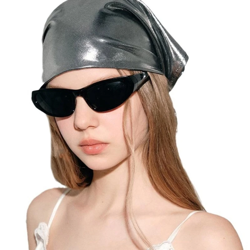 

Silver Blingbling Bandana Creative For Stage Subculture Club Cool Headscarf N58F