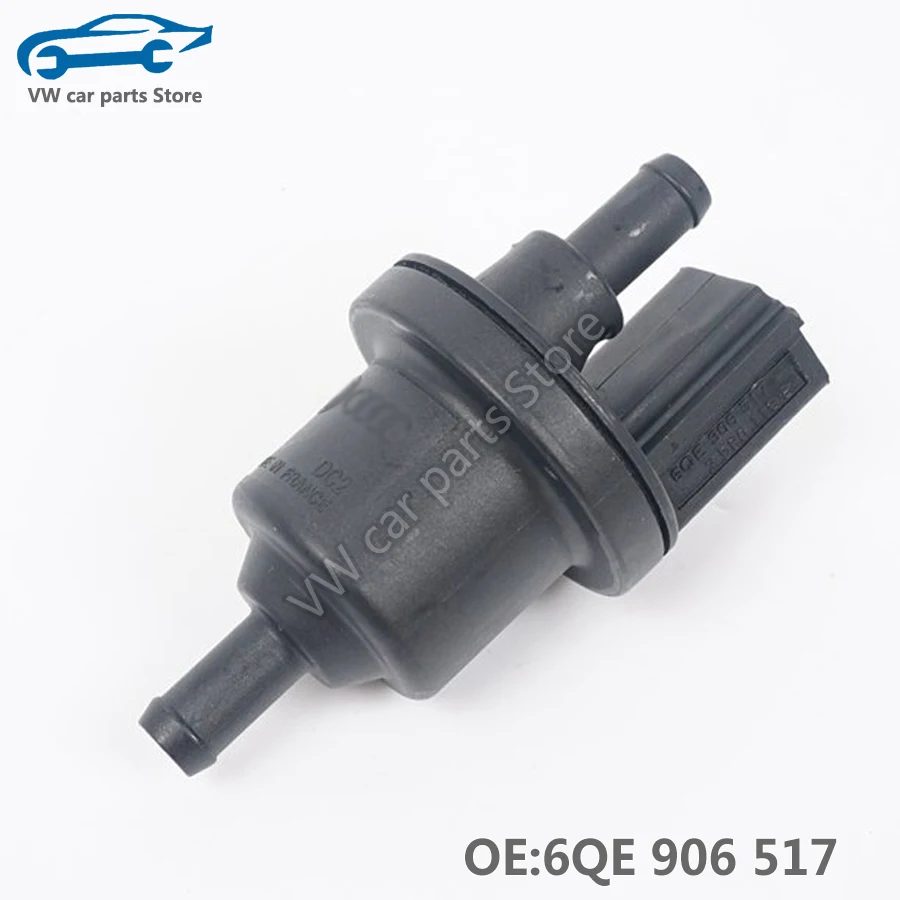 6QE906517 Canister Purge Vent Valve Solenoid For VW Golf Passat POLO Beetle Jetta Tiguan Touareg Audi A3 A4 A6 TT 1C0 906 517 A