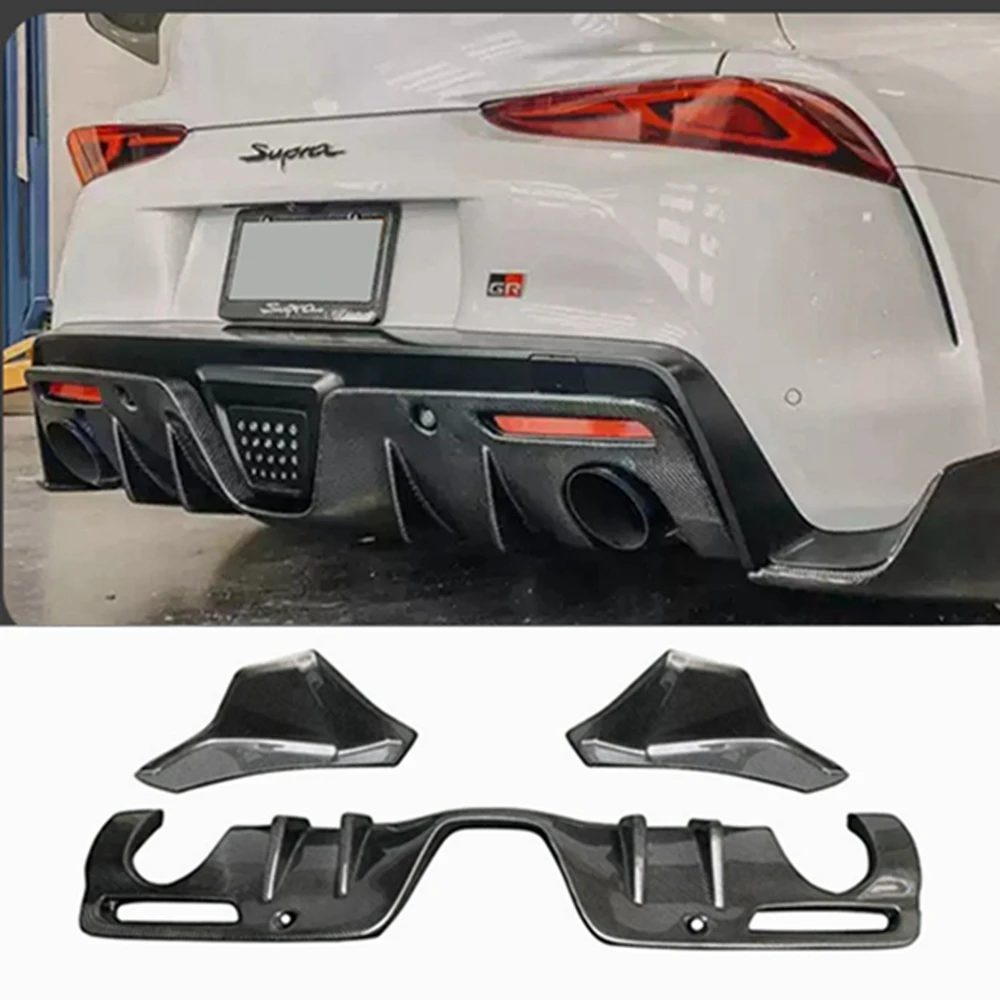 FOR Toyota Supra A90 A91 AG Style carbon fiber Diffuser Back lip bumper wrap corner chin spoiler upgrade body kit 2020+