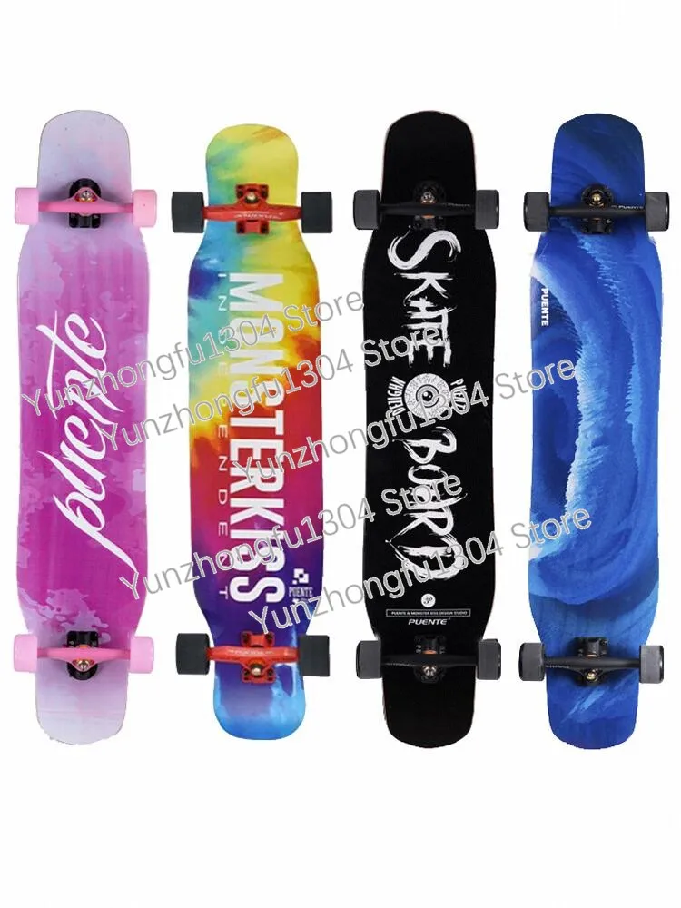 2024 New Skateboard Girls' Professional Board Long Board Beginner Scooter Adult Sports Girl Student Meow Twin Tips