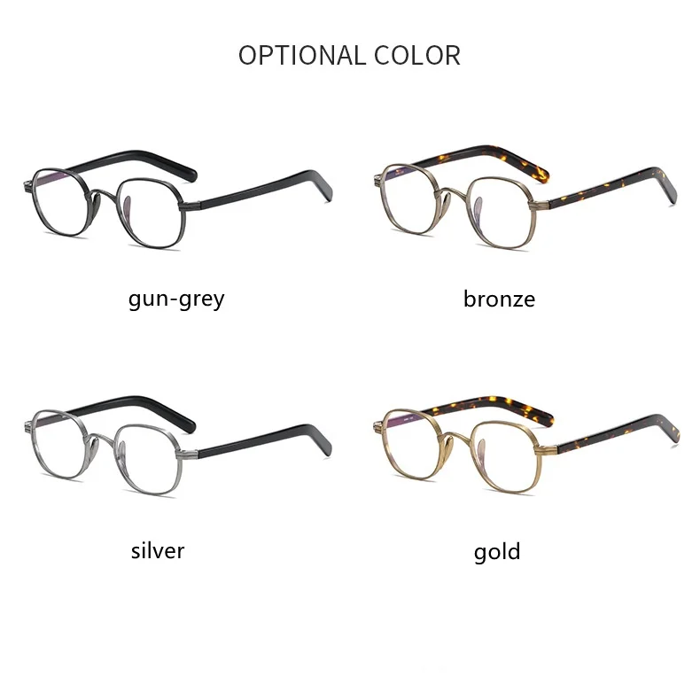 Japanese Retro Classic Small Square Frame Pure Titanium  eyeglasses for man and woman eyewear  Design as KameManNen KMN131