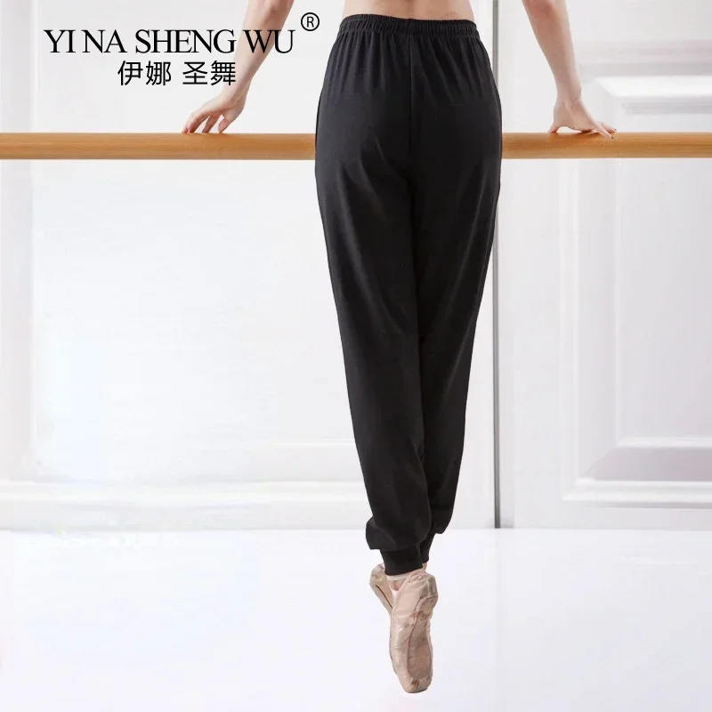 Women's Cotton Ballet Pants High Waisted Tummy Control - Yoga Dance Tight Cropped Trousers Ballet Dance Practice Fitness Casual