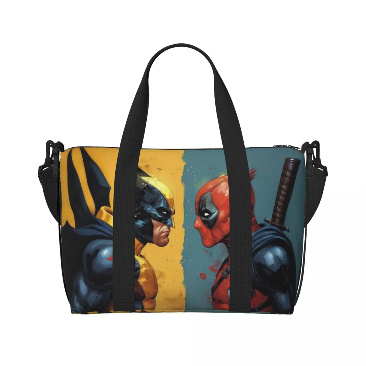 

Custom Large Wolverine Cool Superhero Tote Bag for Women Anime Cartoon Shopper Shoulder Gym Beach Travel Bag