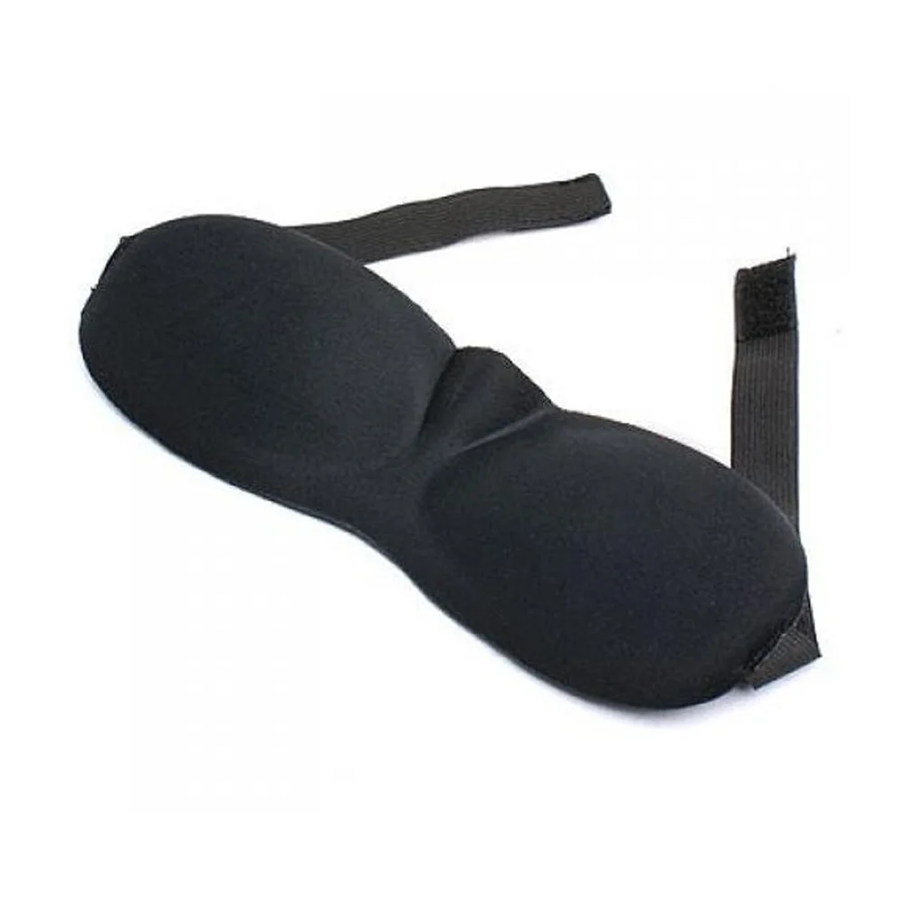 

Novelty Black 3D Sleeping Eyeshade Sleep Mask Polyester Comfortable Elastic Blindfold for Restful Travel Office Sleep
