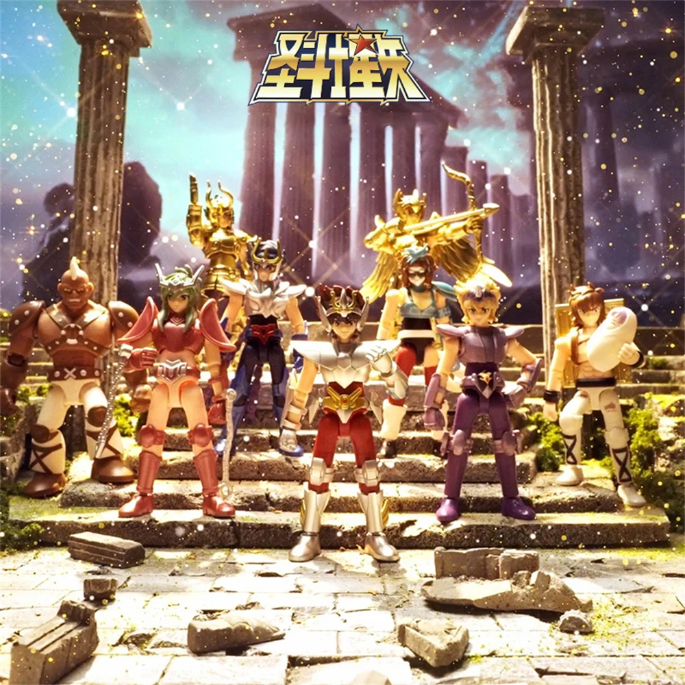 Blokees Gold Saint Action Figure DIY Montage Speelgoed Seiya Shiryu Hyoga Dohko Camus Shaina Bouwsteen Model Collectie