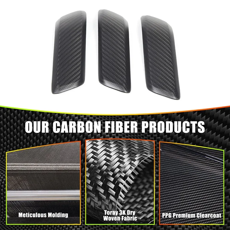 For Land Rover Defender 110 2020-2023 Car Interior Handle Decorative Cover Sticker Real Carbon Fiber Interior Accessories