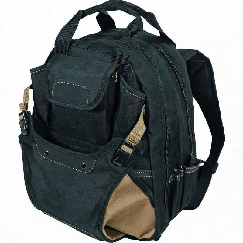 Carpenter's Tool Backpack 44 Pocket Pad Back Support Tool Bag