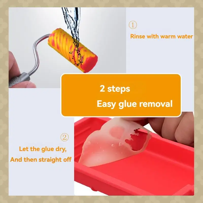 

AB45 4-Piece Silicone Glue Applicator Set For Woodworking, Reusable Brush Kit With Wood Glue Spreaders