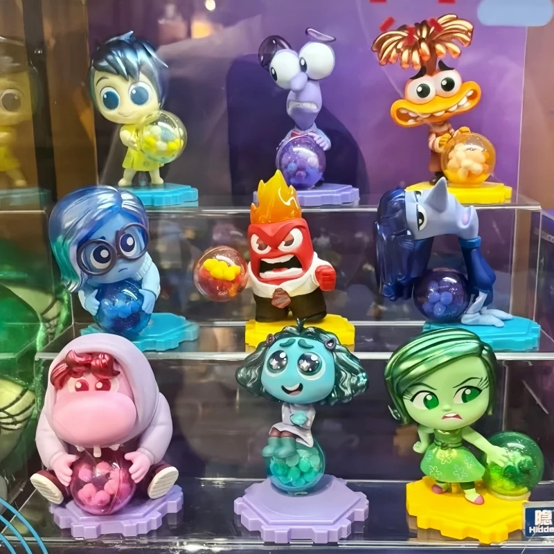 핫 토이 디즈니 픽사 인사이드 아웃 2 기쁨 슬픔 분노 혐오 Cosbi Collectible Figurine 미니 인형 생일 휴일 선물 정품