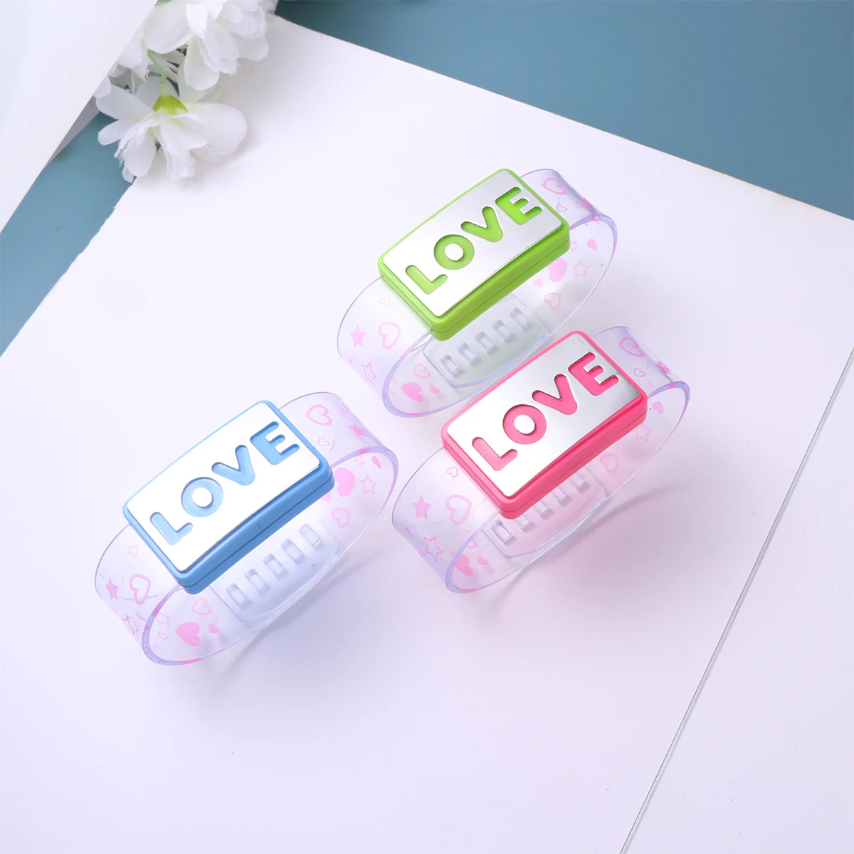 

3 Pcs Bracelets LED Light Wristb s Silicone Bangles Glow in Dark Valentine Gifts for Women Men Led Bracelet Kids