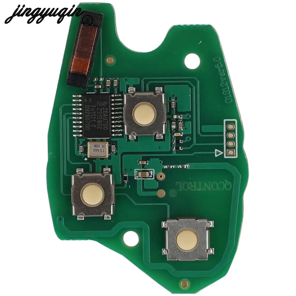 jingyuqin 10pcs For Renault Clio Scenic Kangoo Megane Remote Key Circuit Board 434Mhz PCF7952E 4A Chip ID46 PCF7946/47 Fob 2/3B
