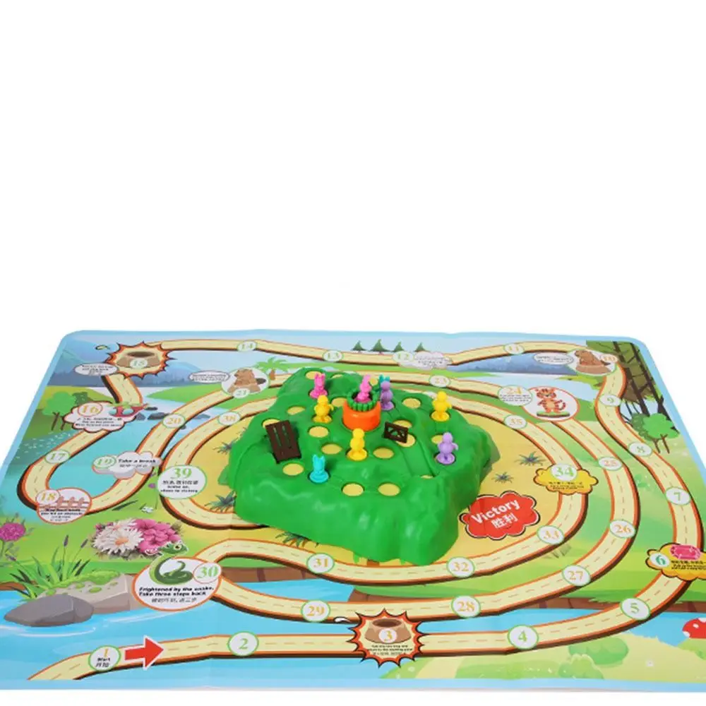 Plastic Rabbit Cross Country Competition Funny Turtle Two Player Vs Interactive Board Games Intelligence Development