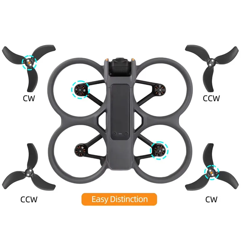 1/2 Pairs 3032S Color Propellers with Storage Box for DJI Avata 2 Drone Replacement Blades Lightweight Wing Propeller Accessory