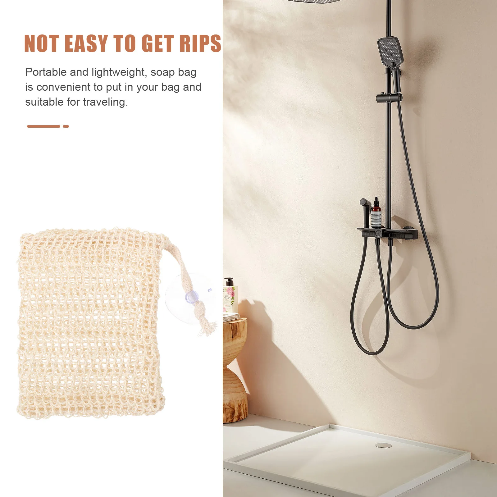 

5Pcs Exfoliating Soap Pouch Foaming Bag Bar Soap Net Durable Portable Lightweight Shower Bathing Suction Cup Travel