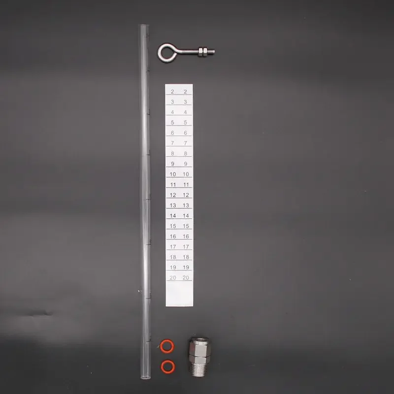 Homebrew Kettle Sight Glass Kit, 1/2 Inch MPT Polycarbonate Tube, Brewing Water Level Gauge