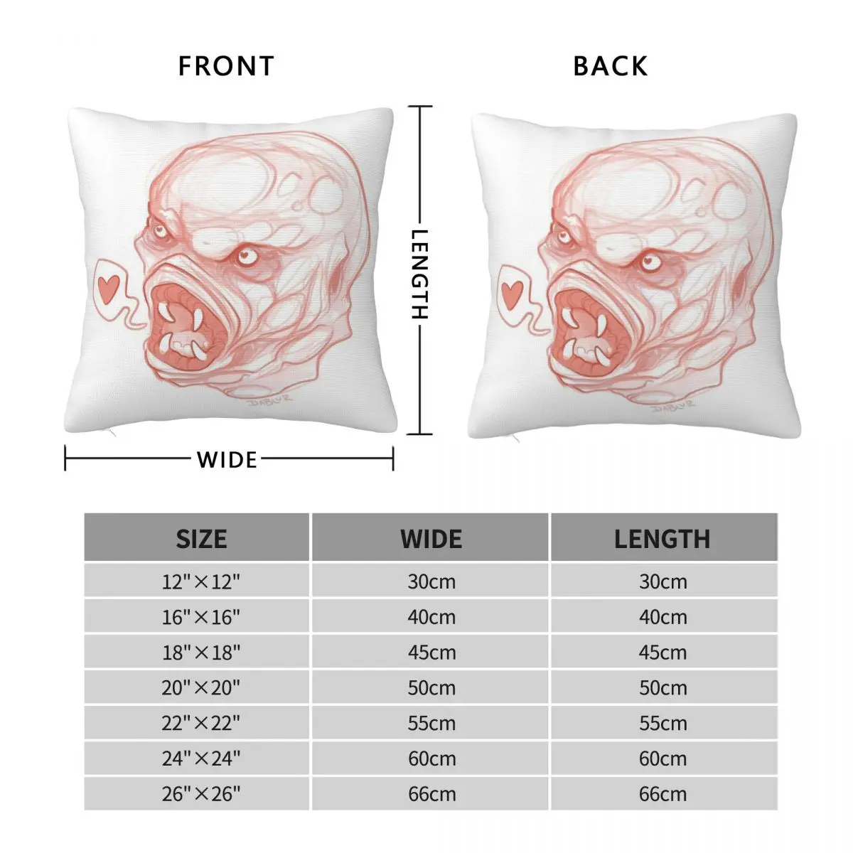 The X Files Flukeman Kisses Square Pillowcase Polyester Linen Velvet Printed Zip Decor Car Cushion Cover