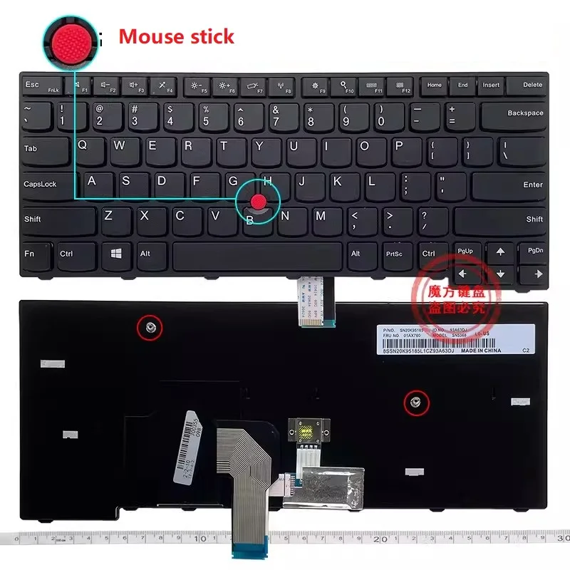 

New US Keyboard for IBM Lenovo E450 E455 W450 E465 E460 E450C English Keyboard