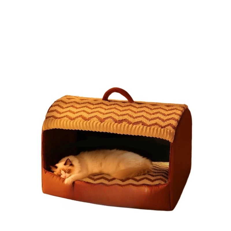 

Cat litter, warm in winter, thickened kennel, cat drawer, semi-closed sleeping litter, universal in all seasons