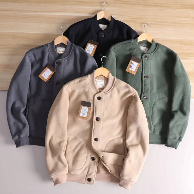 

Thiened двустороннее бейсбольное пальто Fce, теплое осенне-зимнее пальто, молодежное модное городское пальто Long Sve Stand Fit Jaet