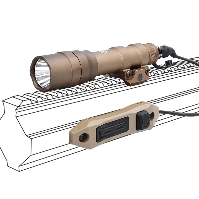 Linterna táctica WADSN M600DF con interruptor de presión Airsoft - imagen 5