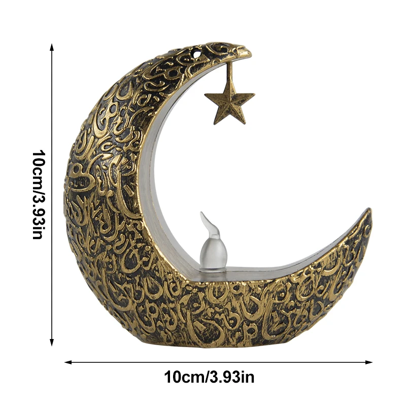 Moon Star LED Candle Night Light EID Mubarak Ornaments Islamic Muslim Festival Party Supplies Ramadan Decoration For Home 2024