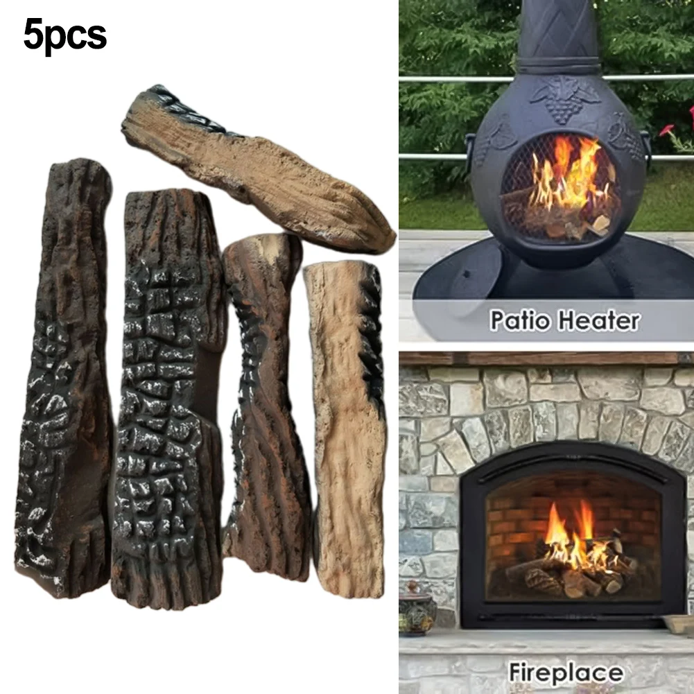 Designed For Use Artificial Logs Fireplace Artificial Logs Real Firewood Look Realistic Appearance Set Includes