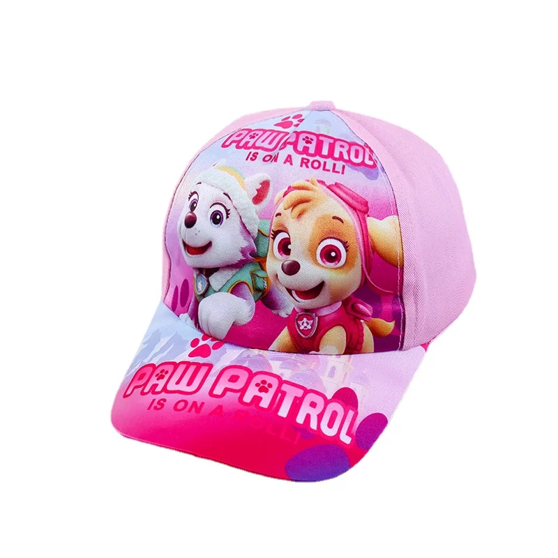 Paw Patrol Anime Figure Everest Skye Baseball Girls Boys Hip Hop Adjustable Cotton Baseball Cap