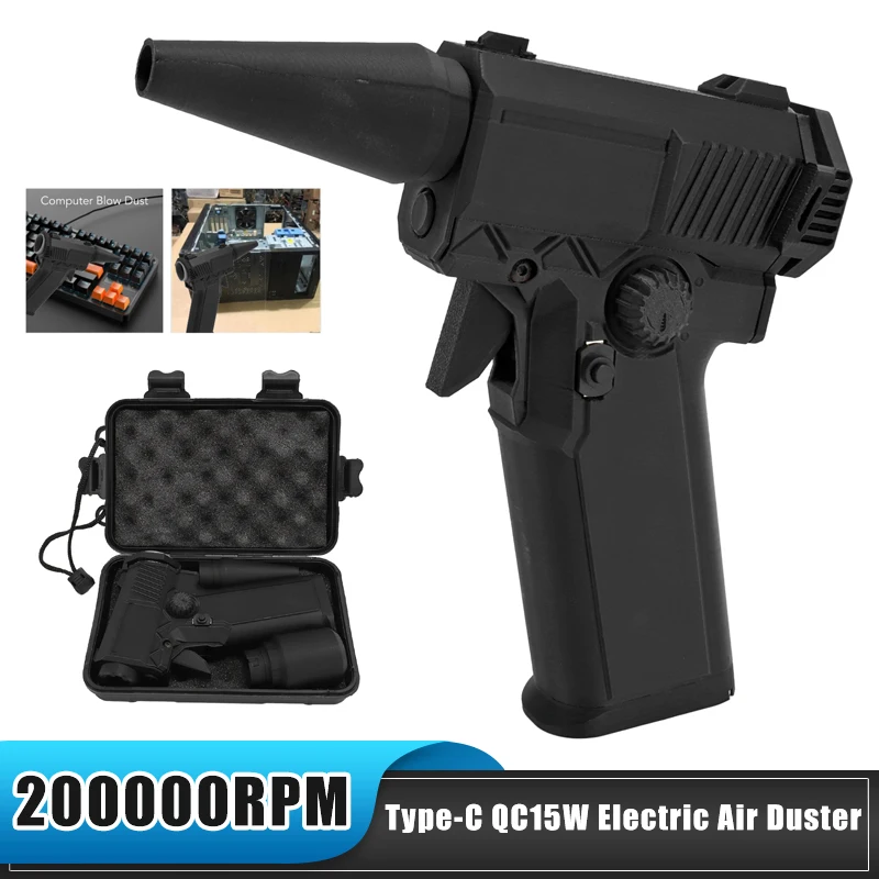 

Электрическая воздушная тряпка, многофункциональная, эффективная, 200000 об/мин, бесступенчатая скорость, тип C QC15W, быстрая зарядка, струйная сухая вентиляция для автомобильного компьютера