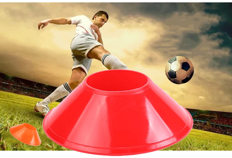 10 stücke fußball Training Zeichen Dish Druck Beständig Kegel Marker Discs Eimer Outdoor Basketball Fußball Training Sport – Detail 4