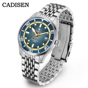 CADISEN Automatic Mechanical Watch Man Silver Business Casual Waterproof Watch Japan MIYOT