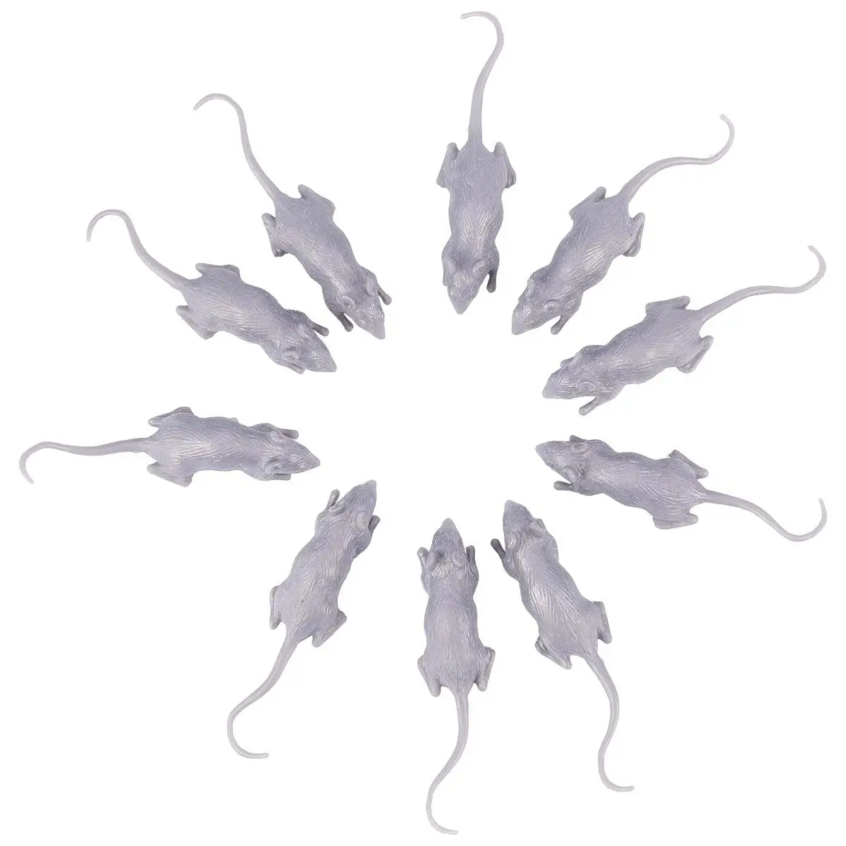 

10Pcs Halloween Simulation Mouse High-Quality Durable No Fading Deformation Lightweight Portable Reusable Realistic Appearance