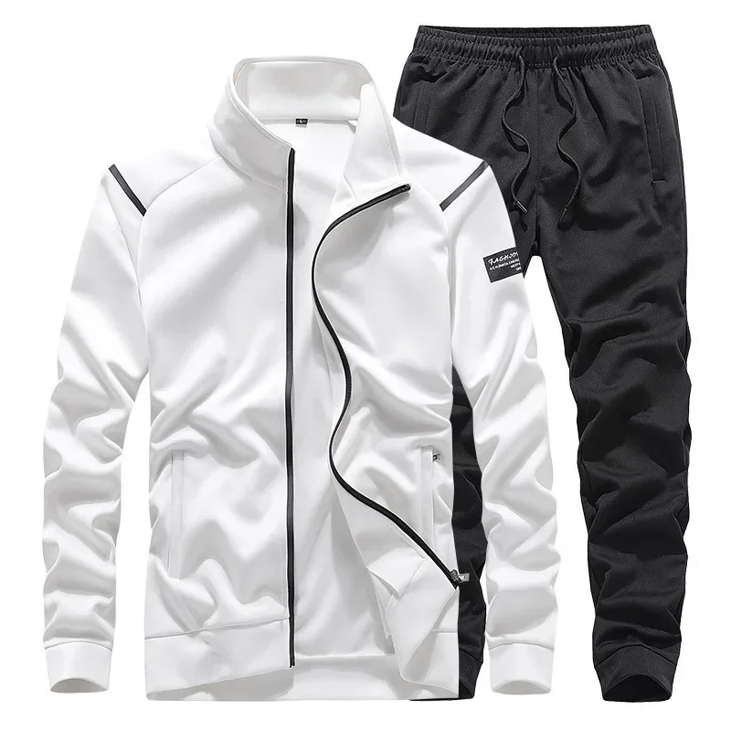 Men\'S Sportswear Set Quality Tracksuit Men Autumn Suits 2 Piece Sweatshirt+Pants Sports Suit Male Fashion Clothing Plus Size 7XL