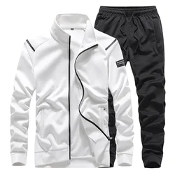 Men'S Sportswear Set Quality Tracksuit Men Autumn Suits 2 Piece Sweatshirt+Pants Sports Suit Male Fashion Clothing Plus Size 7XL