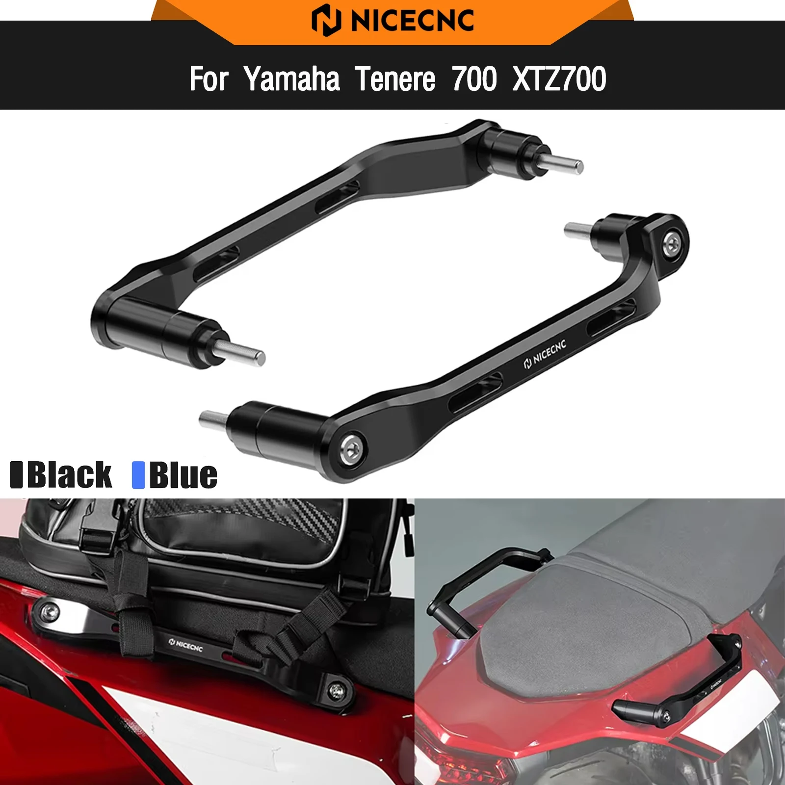 

For Yamaha Tenere 700 T700 XTZ700 2019-2024 Passenger Rear Grab Handle Seat Bar Rail Tenere700 Rally Edition T7 World Raid 2022