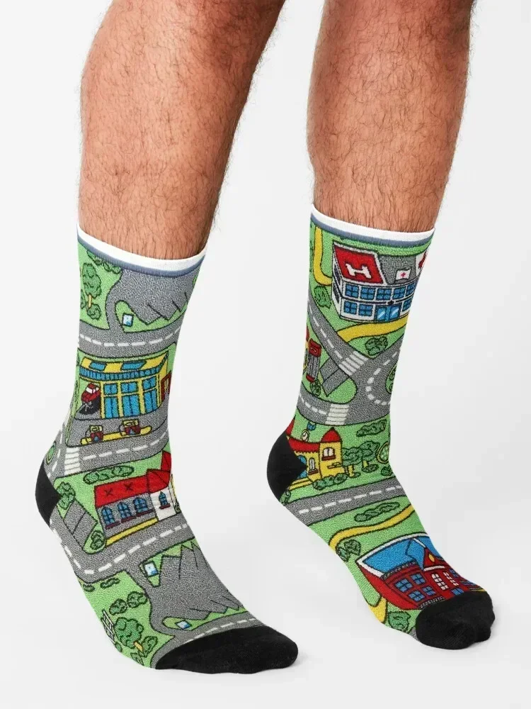 Road Roag Socks Stockings compression with print Stockings man custom sports Man Socks Women's