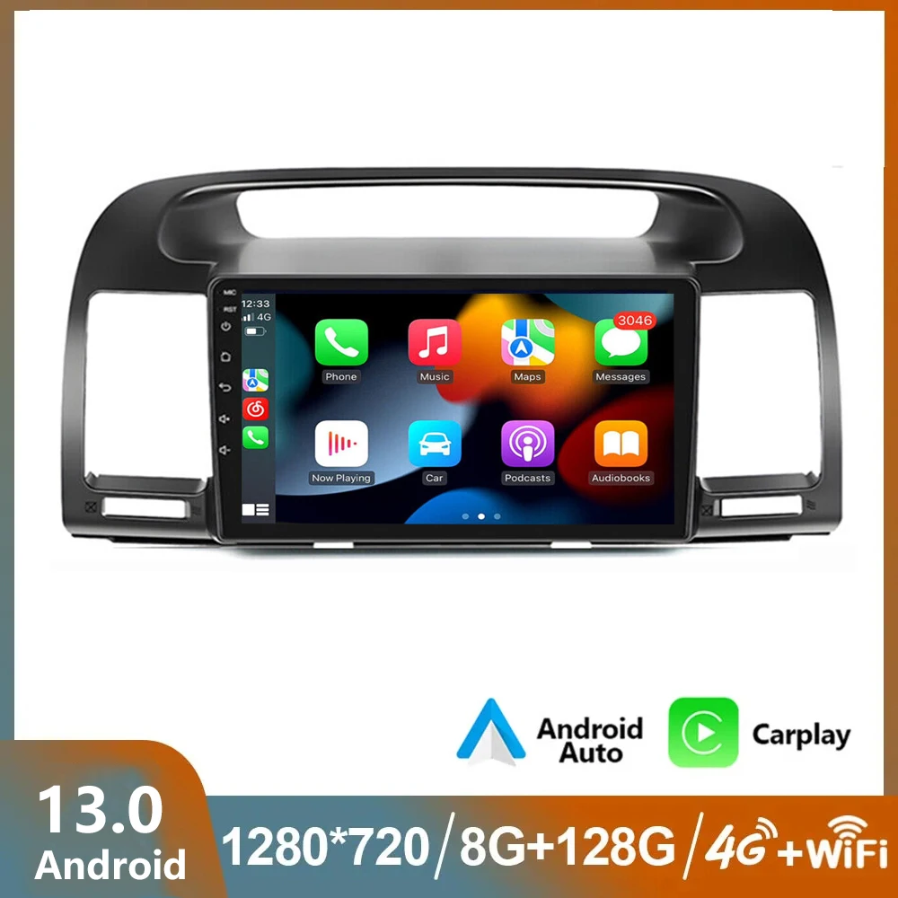 

9INCH Android 13 Car Radio For Toyota Camry 5 XV 30 2001 2002 2003-2006 Multimedia Player Navigation GPS Carplay Touch Screen