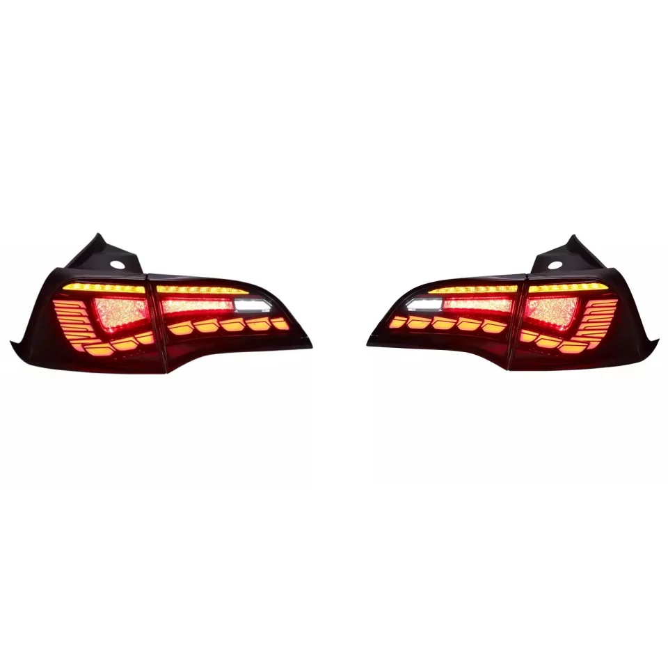 1 Pair LED Taillight for Tesla Model 3 Model Y 2017-2022 modified Dragon scale style Running light Turn signal Brake light