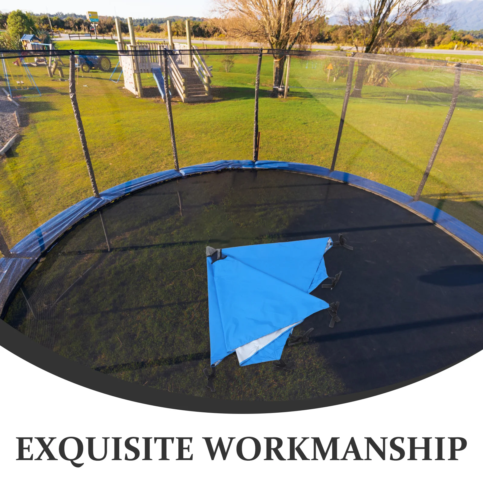 Pára-sol para barraca de trampolim ao ar livre - acessório para sombra de telhado de dossel - capa impermeável de proteção solar - adequado para trampolim de 8 pés com 6