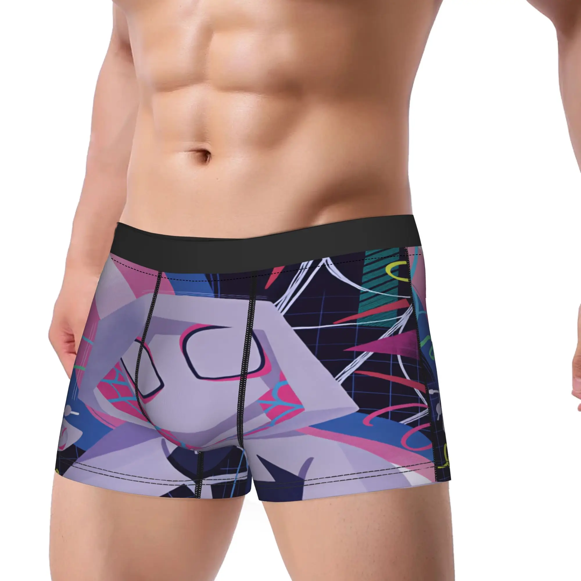 Spider Ghost Gwens Underwear  Males Shorts Briefs Sexy Soft Boxershorts Trenky Print Oversize Panties