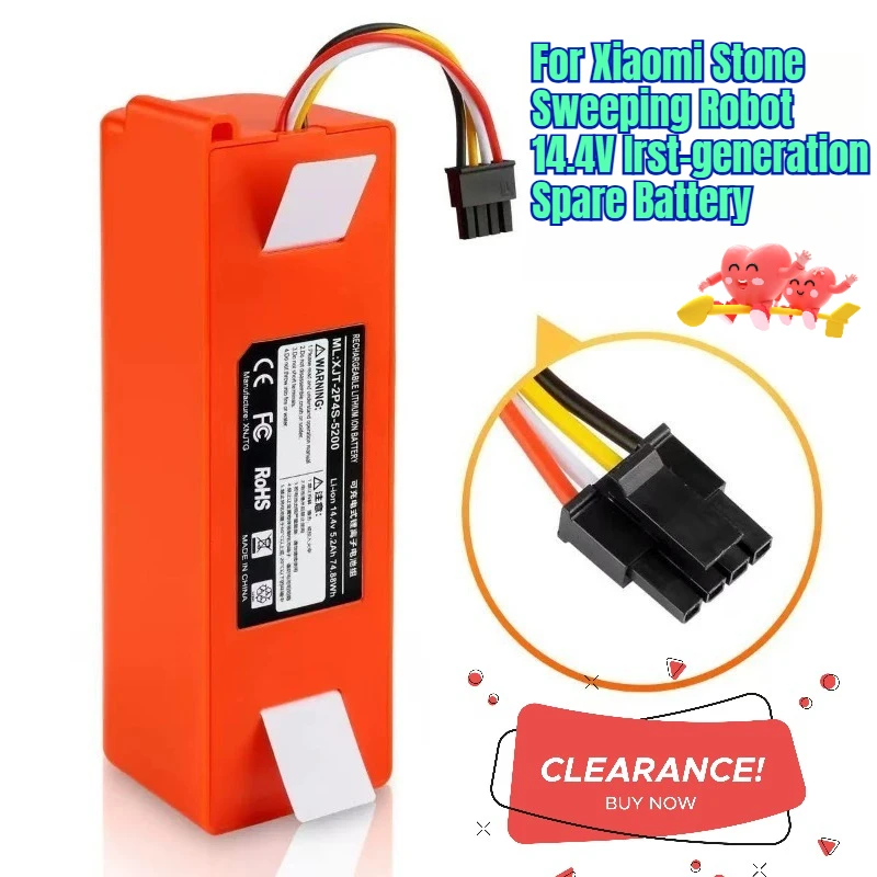 

3600/4000/6000mAh For Xiaomi Stone Sweeping Robot 14.4V Irst-generation Spare Battery