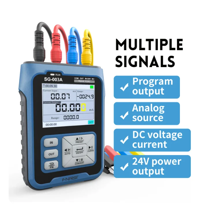 

FNIRSI SG-003A Signal Generators 0-10V 4-20mA Adjustable Current Voltage Simulator PWM Pulse Output TFT Full-color LCD Display