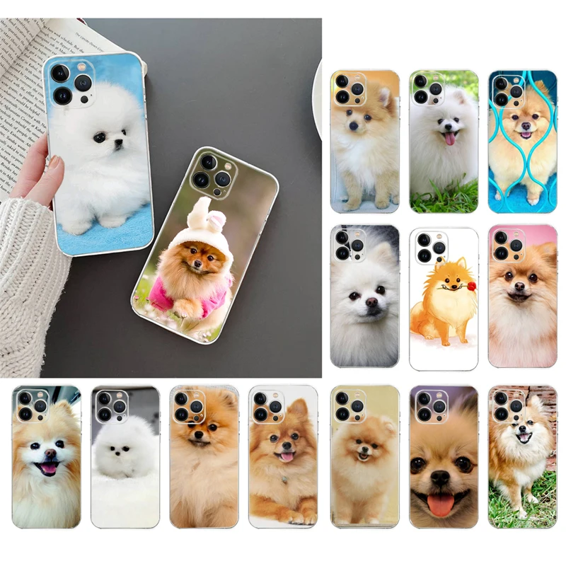 Phone Case For iphone 15 14 13 12 11 Pro Max XS Max XR X 12mini 14 Plus SE Pomeranian dogs dog Case Funda Capa Cell