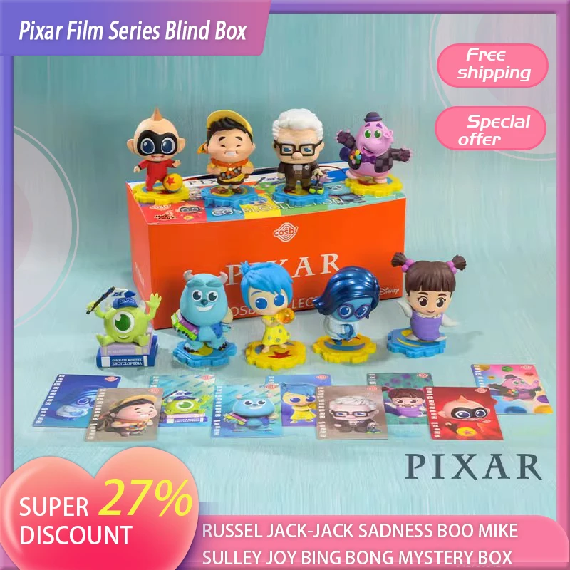 Disney Pixar Film Series Blind Box Mini Collection Doll Carl Russel Jack-jack Sadness Boo Mike Sulley Joy Bing Bong Mystery Box