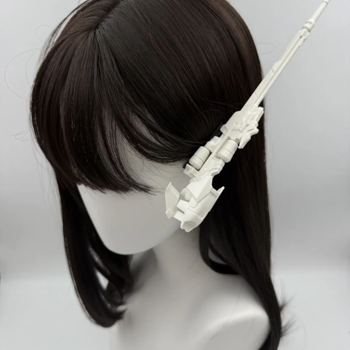 Cyberpunk Mecha Spine Hair Clip Long Bar Mechanical Hairpin Futuristic Y2K Punk Cosplay Accessory
