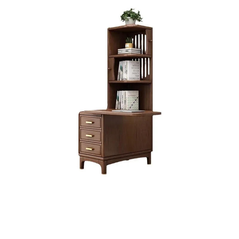 Nowa szafka boczna do sofy w stylu chińskim z litego drewna, szafka boczna z drewna orzechowego, regał do salonu, narożna szafka do przechowywania.