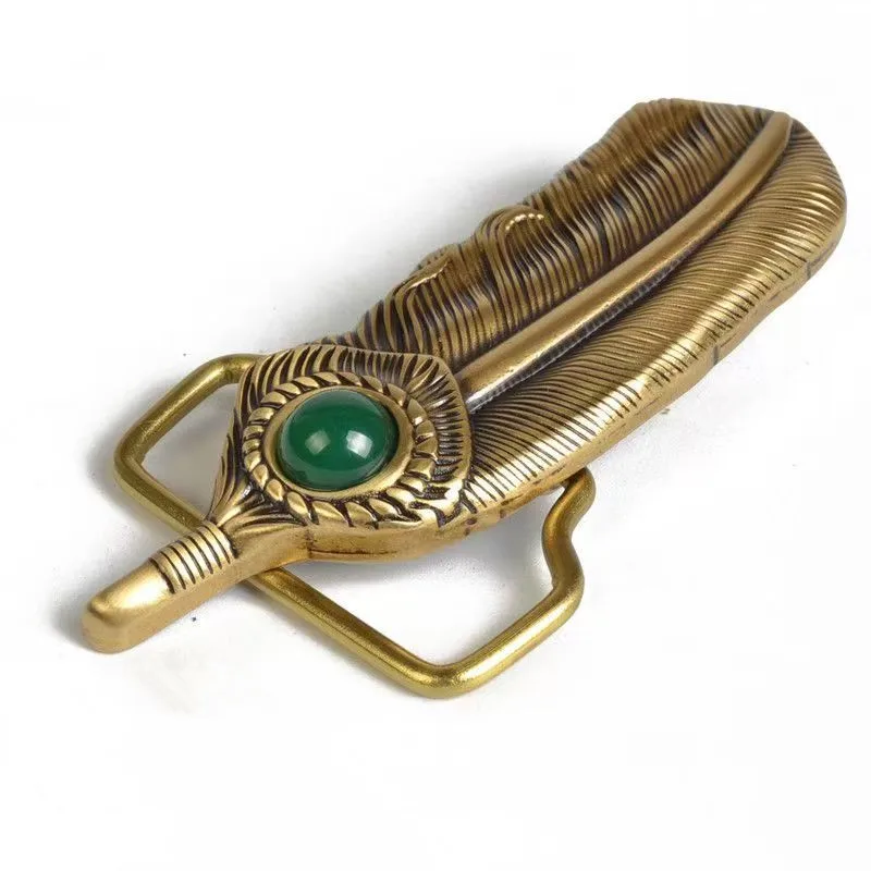 

Мужской ремень с медной пряжкой 925, модный и индивидуальный дизайн, креативные аксессуары для ремня с инкрустацией камнем