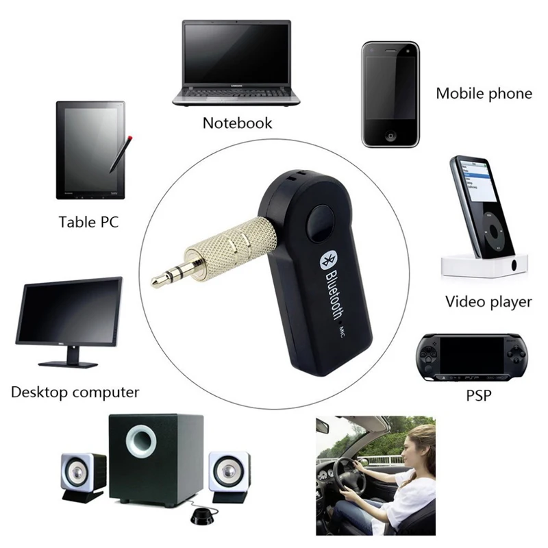 NEW 2026 2 in 1 Wireless Bluetooth 5.0 Receiver Adapter 3.5mm Jack For Car Music Audio Aux A2dp Headphone Reciever Handsfree - view 5
