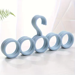 1pc/3pcs/5pcs Five-Ring Storage Hanger, Multifunctional Clothes Scarves , Save Space Closet Organizer For Home And Dorm